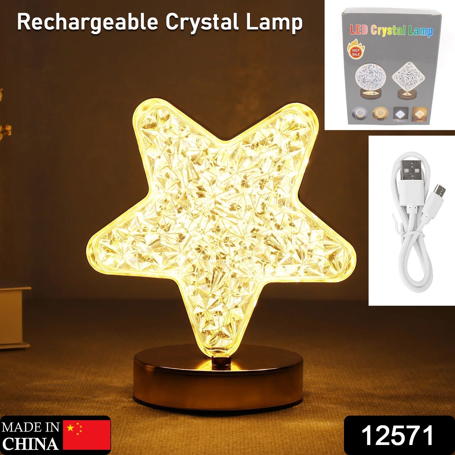 12571 Star Shape Crystal Diamond Lamp Cordless Luxury Lamp with USB Rechargeable, 3-Way Dimmable & Touch Control Decorative Nightstand Lamp for Bedroom, Living Room, Party, Restaurant Decor (1 Pc ) 12571 Star Shape Crystal Diamond Lamp Cordless Luxury Lamp with USB Rechargeable, 3-Way Dimmable & Touch Control Decorative Nightstand Lamp for Bedroom, Living Room, Party, Restaurant Decor (1 Pc )